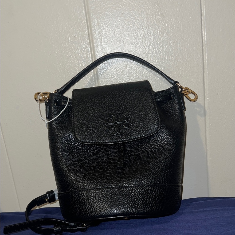 Tory Burch Black Leather Women's Backpack
